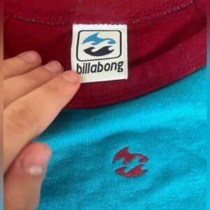 90s billabong red and blue shirt